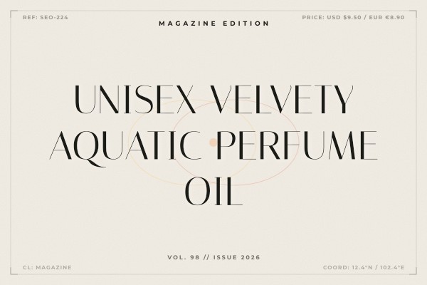 unisex velvety aquatic perfume oil